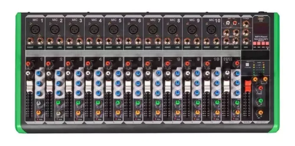 MESAS DE SOM - Mesa De Som 12 Canais Pm-1624 Usb Bt Mix Probass