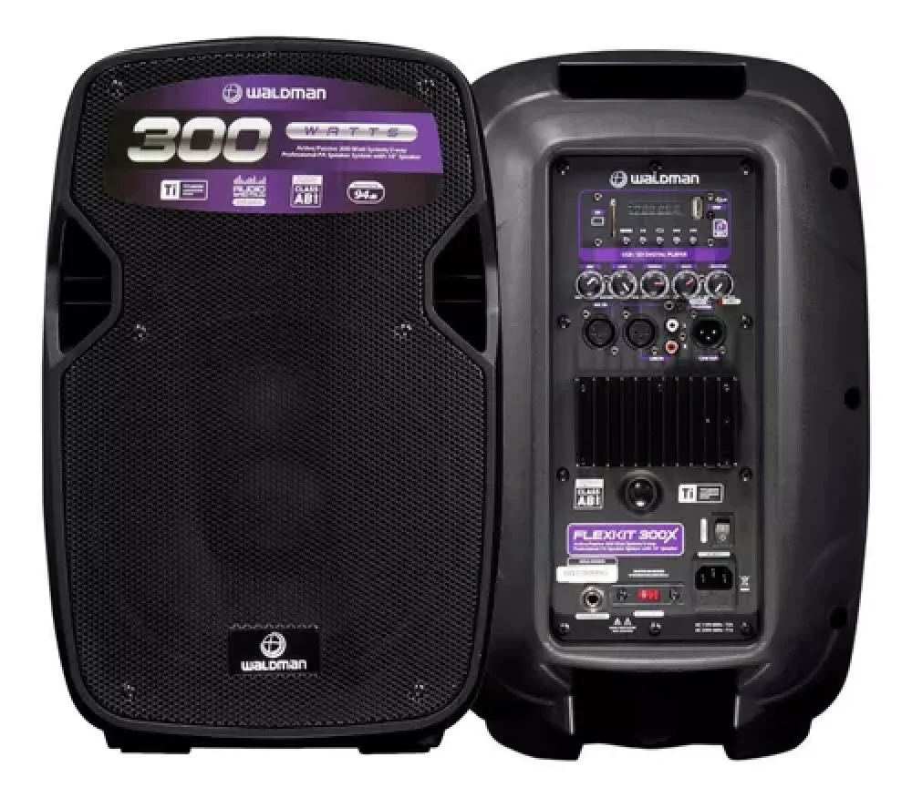 CAIXA DE SOM - KIT DE CAIXAS ATIVA + PASSIVA 10' 300W FK-300X