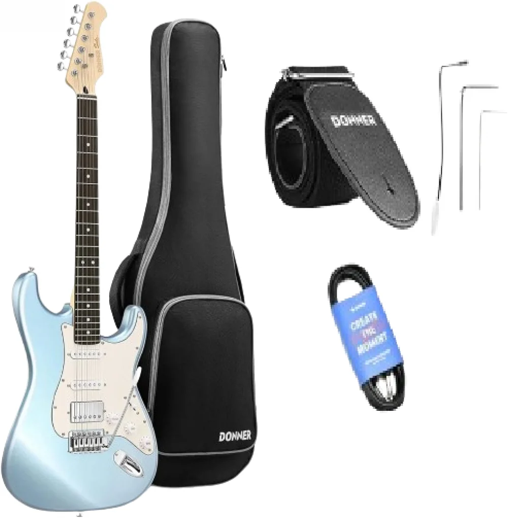 GUITARRA - Kit Guitarra Dst-152 Polar Blue Donner - Padovan